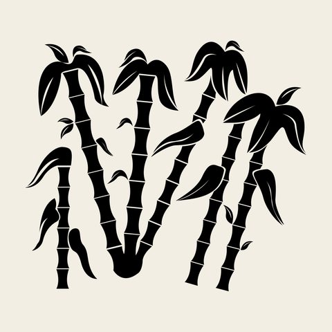 Bamboo cluster — Korean traditional bamboo motif vector (대나무문 8948)