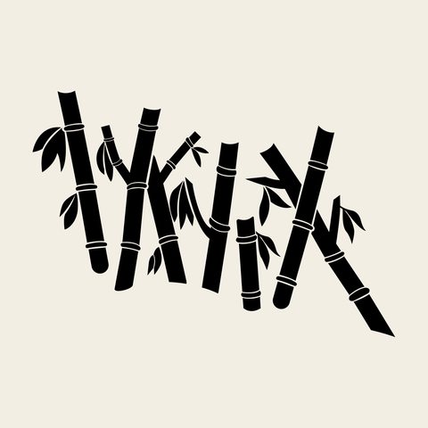 Bamboo crossed row — Korean traditional bamboo motif vector (대나무문 10869)