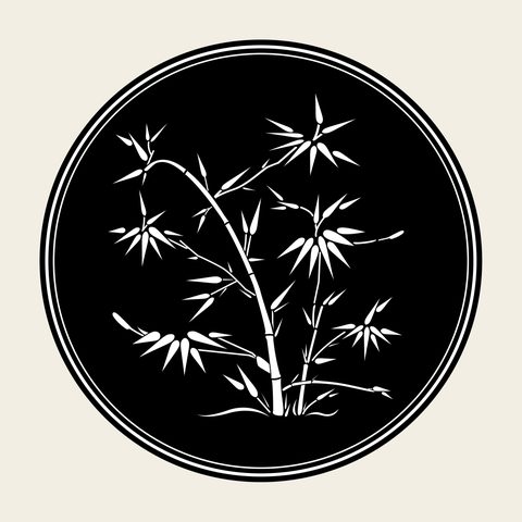 Bamboo roundel — Korean traditional bamboo motif vector (대나무문 10092)