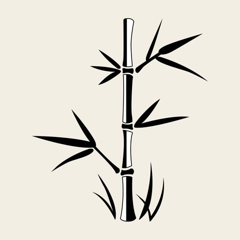 Bamboo stalk — Korean traditional bamboo motif vector (대나무문 8330)