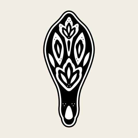 Bergamot pendant — Korean traditional fruit motif vector (불수감나무문 8728)