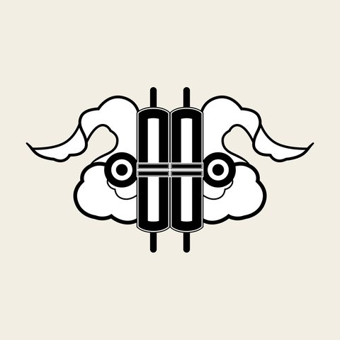 Books cloud — Korean traditional scroll motif vector (칠보문 9314)
