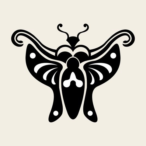 Butterfly 1 — Korean traditional animal motif vector (나비문 8670)