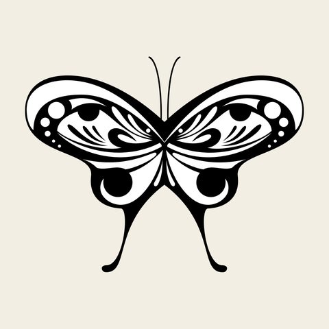 Butterfly swallowtail — Korean traditional butterfly motif vector (나비문 9728)