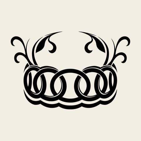 Chain link band — Korean traditional hardware motif vector (사슬문 9309)
