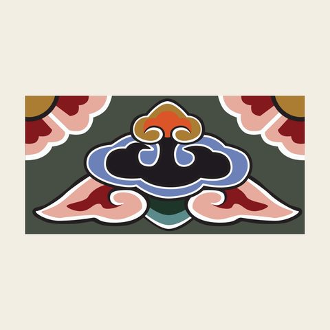 Chakgo cloud lotus — Korean traditional chakgo motif vector (경복궁 천추전 착고)