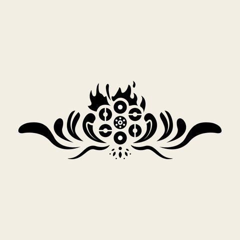 Chrysanthemum band — Korean traditional band motif vector (국화문 9687)