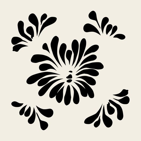 Chrysanthemum burst — Korean traditional chrysanthemum motif vector (국화문 10119)