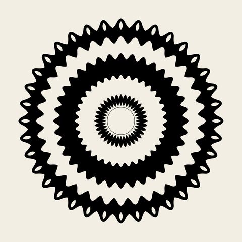 Chrysanthemum ring roundel — Korean traditional chrysanthemum motif vector (국화문 5598)