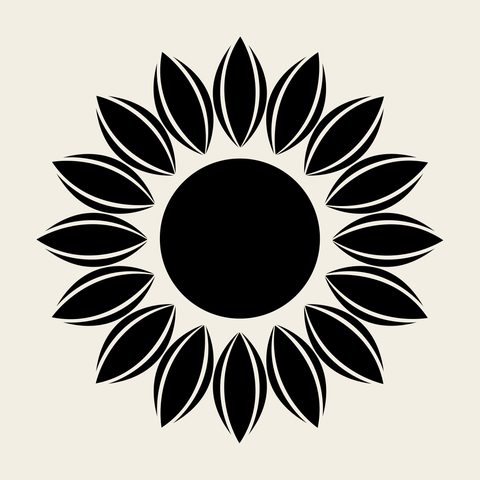 Chrysanthemum sun roundel — Korean traditional chrysanthemum motif vector (국화문 4792)