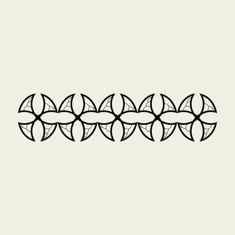 Circle chain border — Korean traditional circle motif vector (기타 4344)