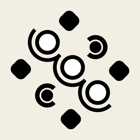 Circle dot diamond — Korean traditional dot motif vector (사각형문 9663)