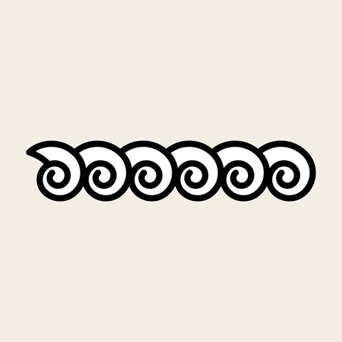 Cloud chain band — Korean traditional band motif vector (구름문 8540)