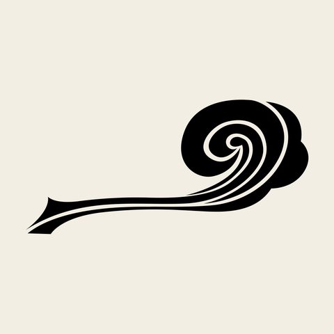 Cloud comet — Korean traditional cloud motif vector (구름문 4416)