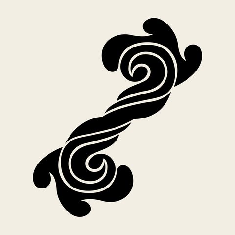 Cloud diagonal twin — Korean traditional cloud motif vector (구름문 4415)