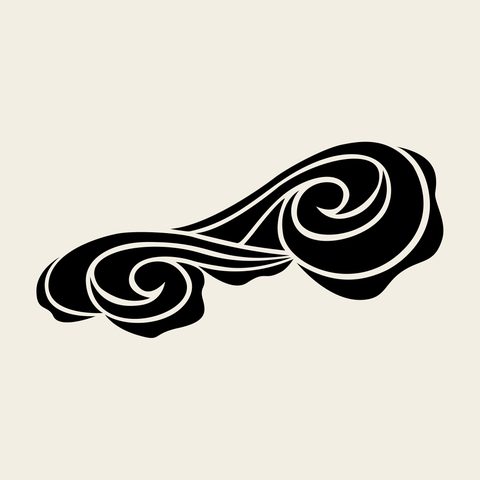 Cloud drift — Korean traditional cloud motif vector (구름문 4414)