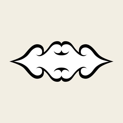 Cloud lozenge symmetric — Korean traditional cloud motif vector (구름문 4426)