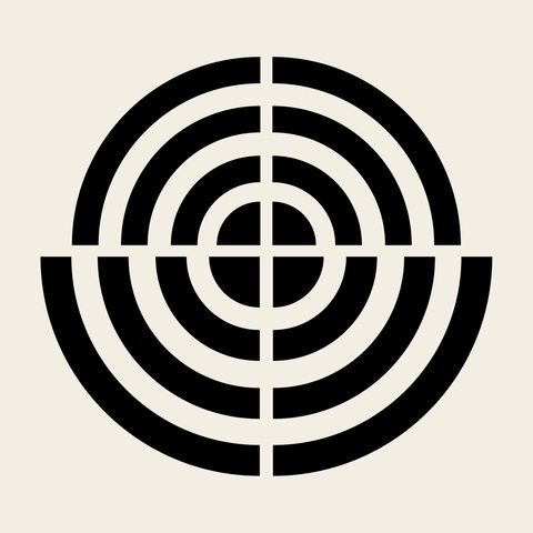 Concentric target roundel — Korean traditional circle motif vector (동그라미문 5984)