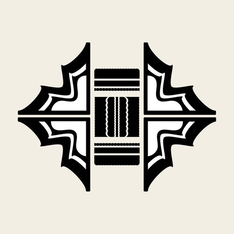Cross arrow panel — Korean traditional star motif vector (기타 9688)