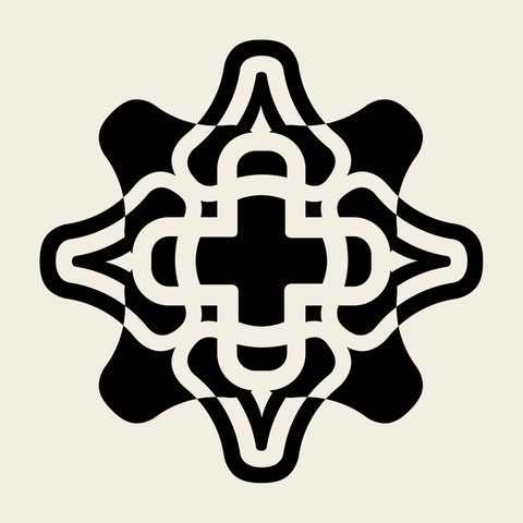 Cross medallion plus — Korean traditional geometry motif vector (기타 9914)