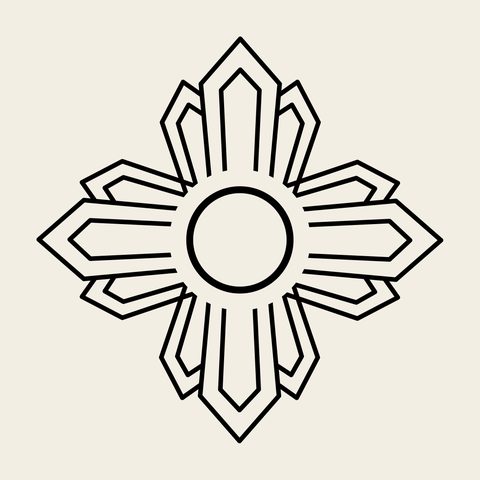 Cross star ring — Korean traditional star motif vector (기타 9114)