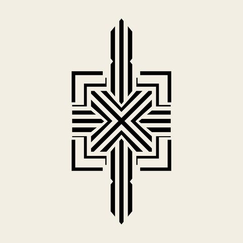 Cross weave knot — Korean traditional thunder motif vector (기타 8942)