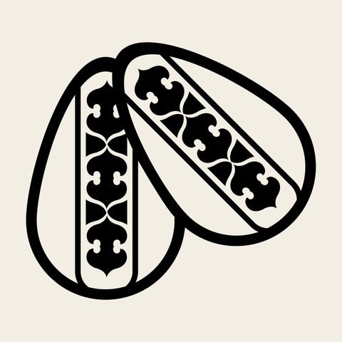 Crossed sheaths — Korean traditional vessel motif vector (홍릉 무석인 4715)
