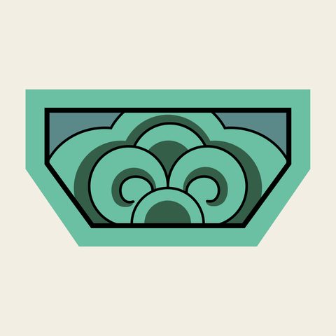 Dancheong soro bracket — Korean traditional dancheong motif vector (창덕궁 영화당 소로)