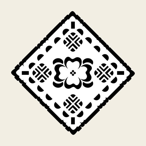 Diamond dot panel — Korean traditional dot motif vector (십자문 9839)