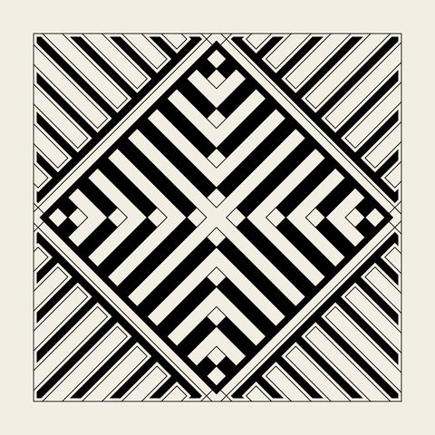 Diamond hatch square — Korean traditional diamond motif vector (기타 4705)