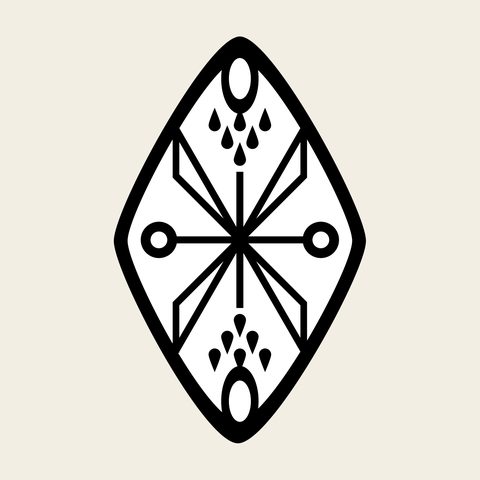 Diamond lozenge — Korean traditional geometry motif vector (마름모형문 9907)