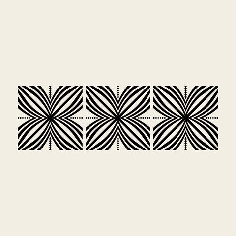 Diamond star border — Korean traditional diamond motif vector (떡살 5343)