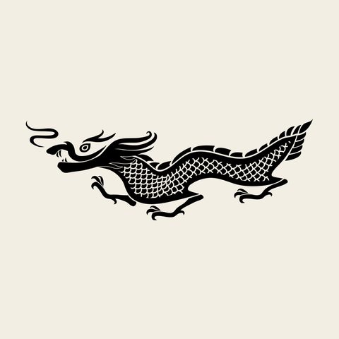 Dragon slender — Korean traditional dragon motif vector (용문 4091)