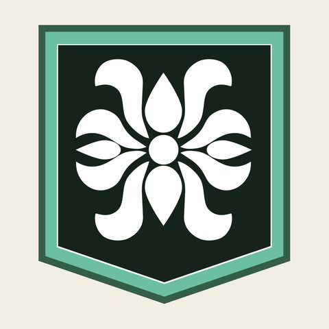 Eave end rosette — Korean traditional roundel motif vector (경복궁 근정문 추녀단)