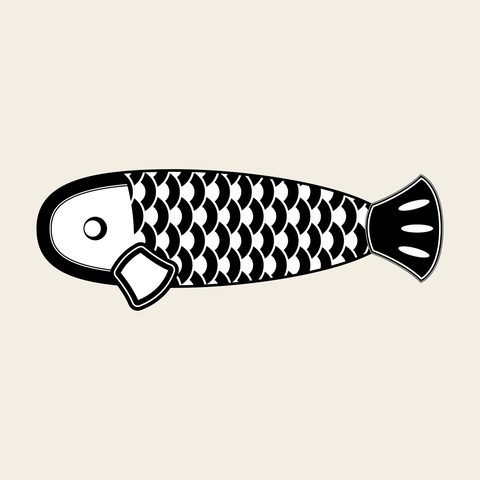 Fish lattice scales — Korean traditional fish motif vector (물고기문 9319)