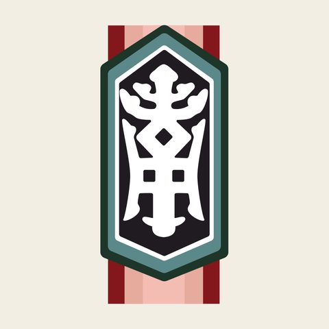 Ikgong bracket tablet — Korean traditional bracket motif vector (경복궁 근정전 익공)