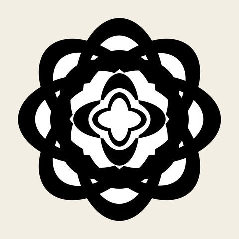 Interlace quatrefoil ring — Korean traditional interlace motif vector (기타 8870)