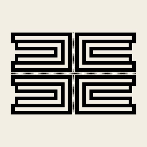 Key fret meander panel — Korean traditional fret motif vector (사각형문 4699)