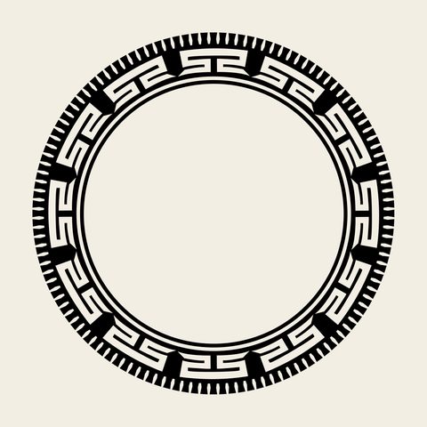 Key fret ring — Korean traditional fret motif vector (기타 4995)