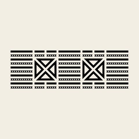 Lattice band border — Korean traditional lattice motif vector (떡살 5344)