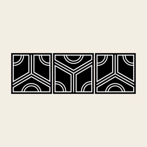 Lattice band panel — Korean traditional lattice motif vector (동그라미문 8466)
