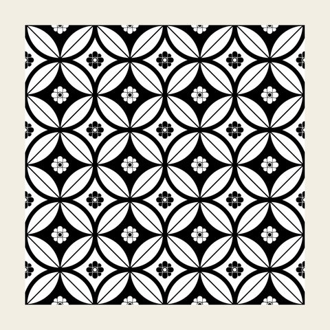 Lattice quatrefoil field — Korean traditional lattice motif vector (꽃문 8704)