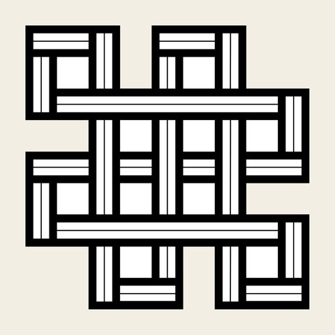 Lattice woven knot — Korean traditional interlace motif vector (기타 9965)