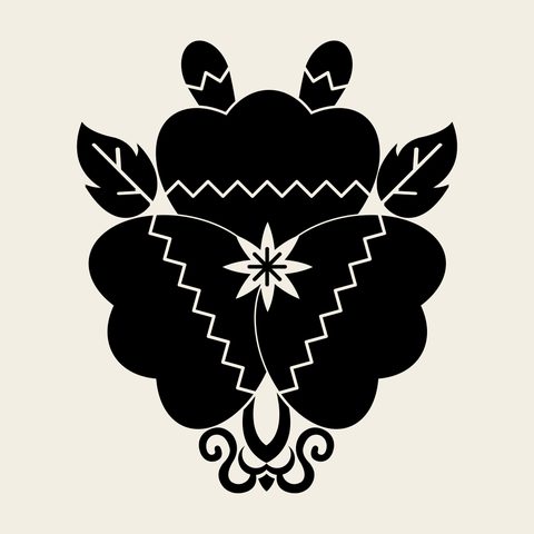 Lotus 1 solid — Korean traditional plant motif vector (연꽃문 4836)
