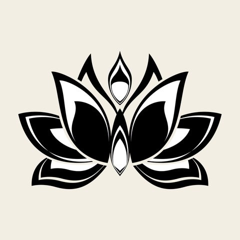 Lotus bloom layered — Korean traditional bloom motif vector (연꽃문 8525)