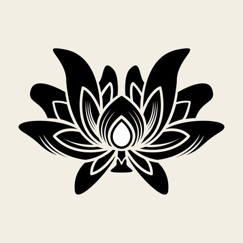 Lotus bloom spread — Korean traditional bloom motif vector (연꽃문 9761)