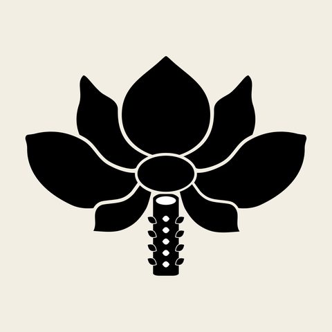 Lotus bloom — Korean traditional flower motif vector (연꽃문 9952)