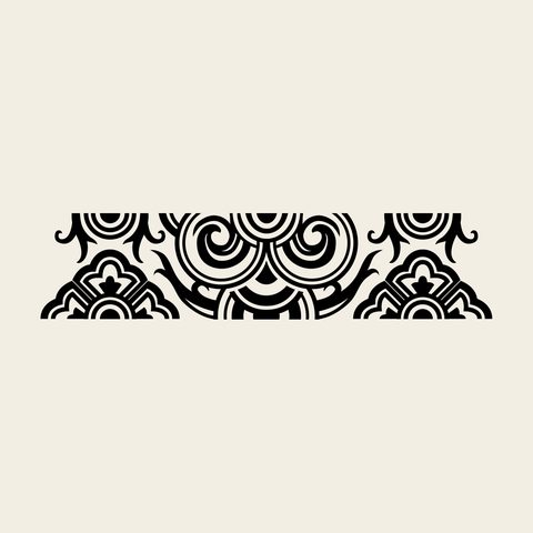 Lotus border band — Korean traditional band motif vector (연꽃문 4273)
