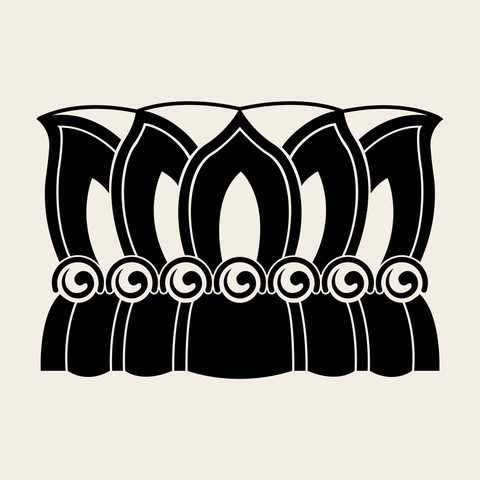 Lotus petal band — Korean traditional band motif vector (연꽃문 8581)