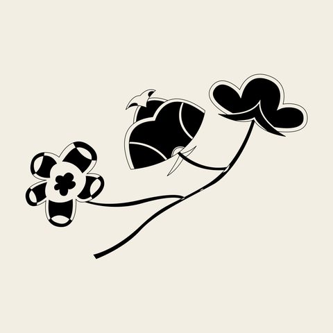 Lotus sprig bud — Korean traditional bloom motif vector (연꽃문 4279)